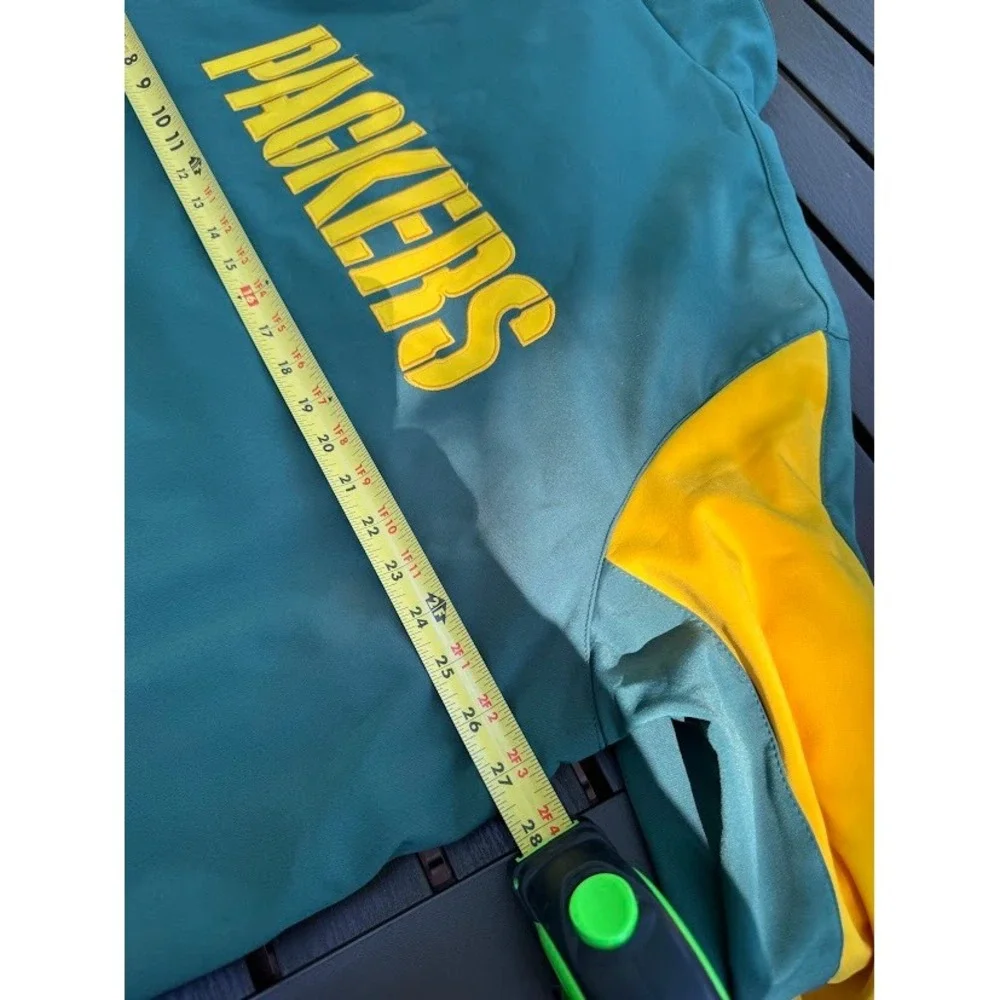 NFL Green Bay Packers Softshell Jacket Mens XXL Green Gold Full Zip Fleece Lined